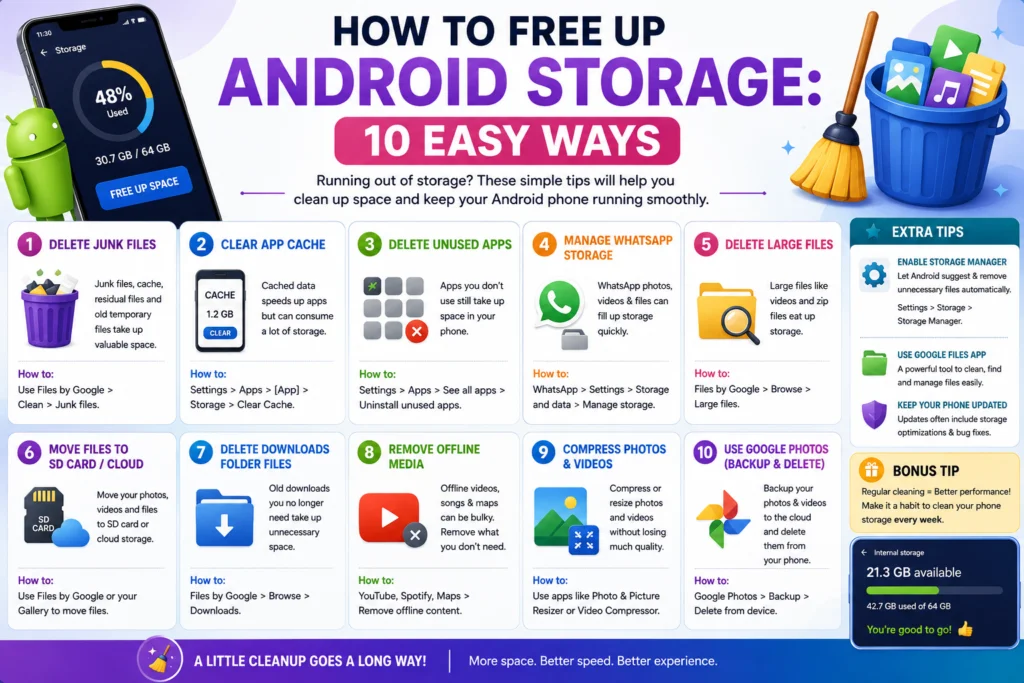 How to Free Up Android Storage: 10 Easy Ways
