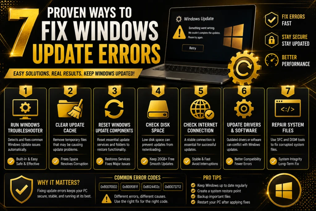 5 Common Windows Errors and Their Ultimate Fixes