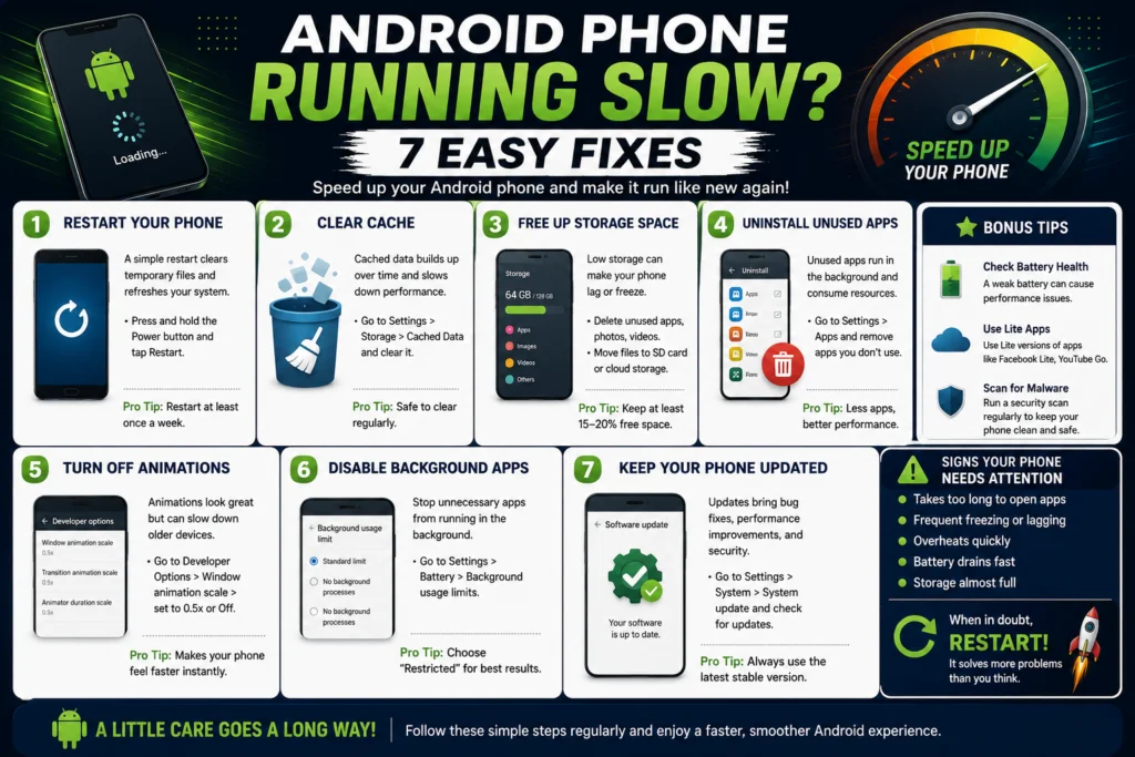 Android Phone Running Slow? 7 Easy Fixes